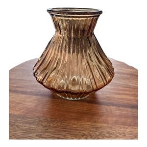 Mid Century Modern Atomic Vase - Brown  Estimated Height: 5.25